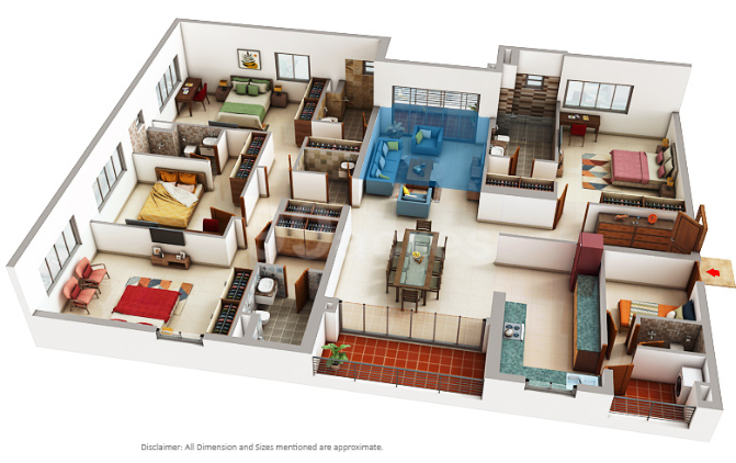 4 BHK 2336 sqft flat for sale at PS Vaanya Newtown