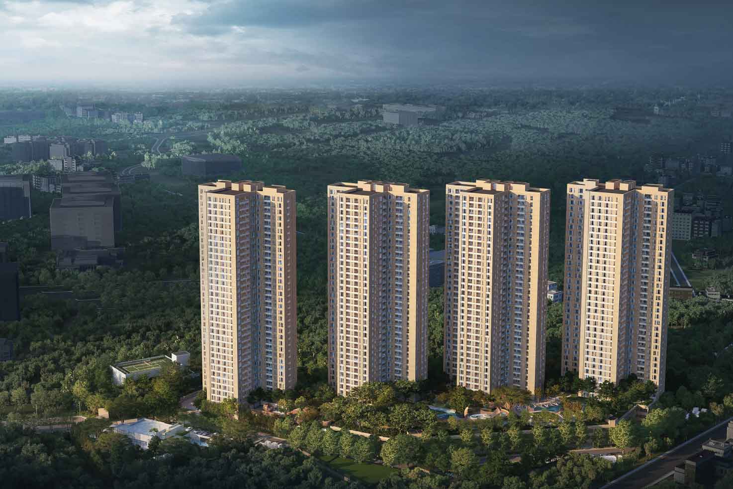 PS Vaanya 4 BHK 2045 sqft flat for sale at Newtown