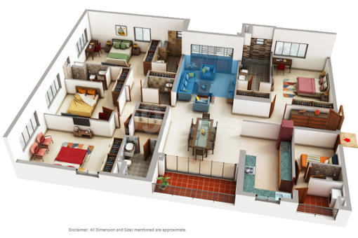 4 BHK 2336 sqft flat for sale at PS Vaanya Newtown